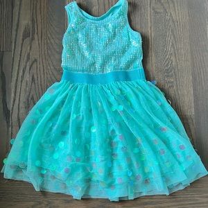 Teal sequin dress